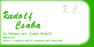 rudolf csaba business card